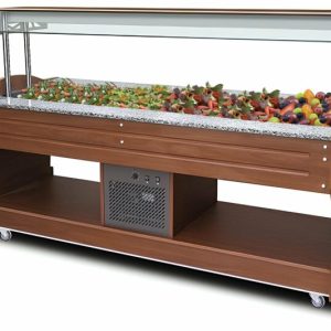MASTRO Kühl-Salat-Buffet für 6x GN, Breite 2200mm MASTRO Kühl-Salat-Buffet für 6x GN, Breite 2200mm