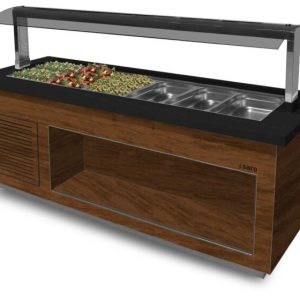 SARO Salatbar Premium SB-K230 braun/schwarz für 6x 1/1 GN SARO Salatbar Premium SB-K230 braun/schwarz für 6x 1/1 GN