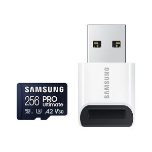 Samsung PRO Ultimate MB-MY256SB – Flash-Speicherkarte – 256 GB – A2 / Video Class V30 / UHS-I U3 – microSDXC UHS-I – Blau Samsung PRO Ultimate MB-MY256SB – Flash-Speicherkarte – 256 GB – A2 / Video Class V30 / UHS-I U3 – microSDXC UHS-I – Blau