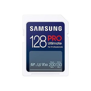 Samsung PRO Ultimate MB-SY128SB – Flash-Speicherkarte – 128 GB – Video Class V30 / UHS-I U3 – SDXC UHS-I – weiß Samsung PRO Ultimate MB-SY128SB – Flash-Speicherkarte – 128 GB – Video Class V30 / UHS-I U3 – SDXC UHS-I – weiß