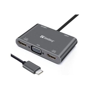 Sandberg USB-C Dock – Dockingstation – USB-C – VGA, HDMI Sandberg USB-C Dock – Dockingstation – USB-C – VGA, HDMI