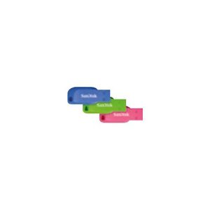 SanDisk Cruzer Blade – USB-Flash-Laufwerk – 16 GB – USB 2.0 – Blau, grün, pink (Packung mit 3) SanDisk Cruzer Blade – USB-Flash-Laufwerk – 16 GB – USB 2.0 – Blau, grün, pink (Packung mit 3)