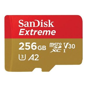 SanDisk Extreme – Flash-Speicherkarte – 256 GB – A2 / Video Class V30 / UHS-I U3 / Class10 – microSDXC UHS-I SanDisk Extreme – Flash-Speicherkarte – 256 GB – A2 / Video Class V30 / UHS-I U3 / Class10 – microSDXC UHS-I