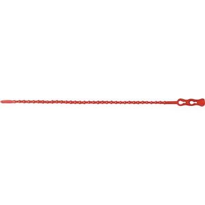 SapiSelco Kabelbinder CLICKTIE, L 240 x B 3,8 mm, Polyethylen rot, wiederverwendbar, Kugelverschluss, 100 Stück SapiSelco Kabelbinder CLICKTIE, L 240 x B 3,8 mm, Polyethylen rot, wiederverwendbar, Kugelverschluss, 100 Stück