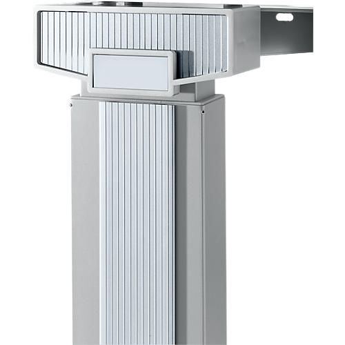 Schäfer Shop Genius Akzentleisten PLANOVA ERGOSTYLE, für Schreibtisch 90° und 135°, zweistufige Verstellung, 3 Stück ,silber