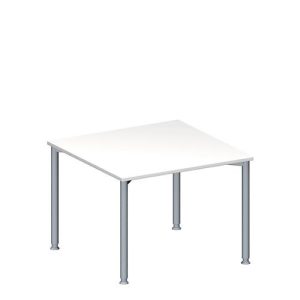 Schäfer Shop Genius Anbautisch MODENA FLEX, höhenverstellbar, Quadrat-Form, 4-Fuß Rundrohr, B 1000 x T 1000 mm, weiß Schäfer Shop Genius Anbautisch MODENA FLEX, höhenverstellbar, Quadrat-Form, 4-Fuß Rundrohr, B 1000 x T 1000 mm, weiß