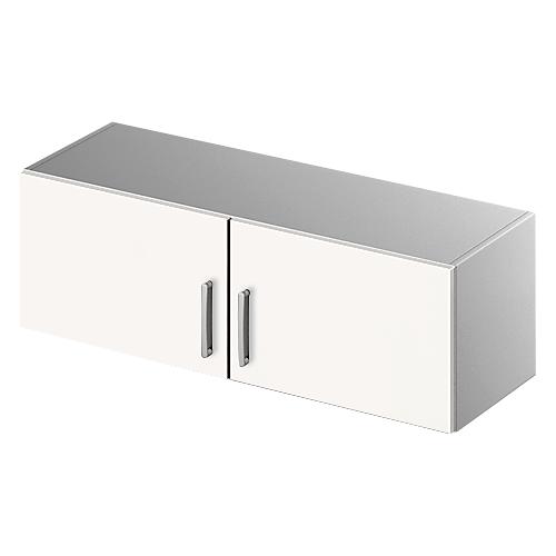 Schäfer Shop Genius Aufsatzschrank TETRIS SOLID, Stahlkorpus, 1 OH, B 1200 mm, weiß/weißalu