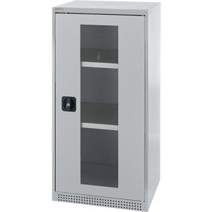 Schäfer Shop Genius Flügeltürenschrank FS, Stahl, Sichtfenster, Lüftungslöcher, B 545 x T 520 x H 1105 mm, 3 OH, Weißalu/Weißalu, bis 150 kg Schäfer Shop Genius Flügeltürenschrank FS, Stahl, Sichtfenster, Lüftungslöcher, B 545 x T 520 x H 1105 mm, 3 OH, Weißalu/Weißalu, bis 150 kg