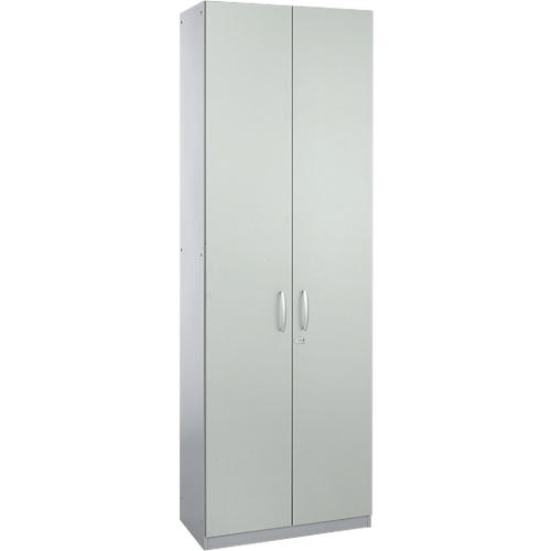 Schäfer Shop Genius Flügeltürenschrank TETRIS SOLID, Stahlkorpus, 6 OH, B 800 mm, abschließbar, lichtgrau/weißalu