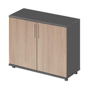 Schäfer Shop Genius Flügeltürenschrank TETRIS WOOD, 2 OH, Höhe inkl. Gleiter, B 1000 mm, graphit/Eiche Schäfer Shop Genius Flügeltürenschrank TETRIS WOOD, 2 OH, Höhe inkl. Gleiter, B 1000 mm, graphit/Eiche