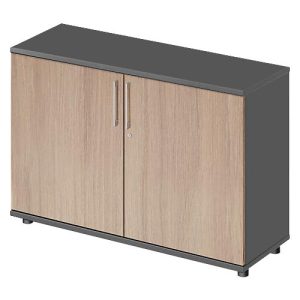 Schäfer Shop Genius Flügeltürenschrank TETRIS WOOD, 2 OH, Höhe inkl. Gleiter, B 1200 mm, graphit/Eiche Schäfer Shop Genius Flügeltürenschrank TETRIS WOOD, 2 OH, Höhe inkl. Gleiter, B 1200 mm, graphit/Eiche