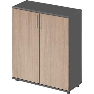 Schäfer Shop Genius Flügeltürenschrank TETRIS WOOD, 3 OH, Höhe inkl. Gleiter, B 1000 mm, graphit/Eiche Schäfer Shop Genius Flügeltürenschrank TETRIS WOOD, 3 OH, Höhe inkl. Gleiter, B 1000 mm, graphit/Eiche
