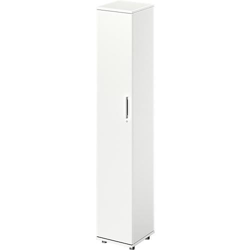 Schäfer Shop Genius Flügeltürenschrank TETRIS WOOD, 6 OH, B 400 x T 421 x H 2270 mm, Höhe inkl. Gleiter, Tür links, weiß