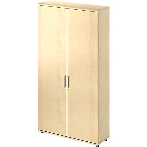 Schäfer Shop Genius Flügeltürenschrank TETRIS WOOD, 6 OH, Höhe inkl. Gleiter, Mitteltrennwand, B 1200 mm, Ahorn-Dekor
