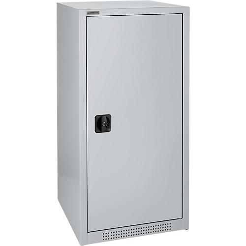 Schäfer Shop Genius Flügeltürschrank FS, 3 OH, abschließbar, 2 Fachböden, bis 250 kg, Stahl, weißaluminium RAL 9006/weißaluminium RAL 9006