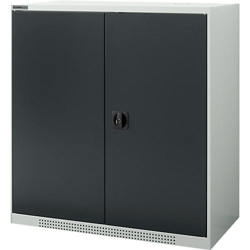 Schäfer Shop Genius Flügeltürschrank FS, 3 OH, abschließbar, 2 Fachböden, bis 450 kg, Stahl, lichtgrau RAL 7035/anthrazitgrau RAL 7016
