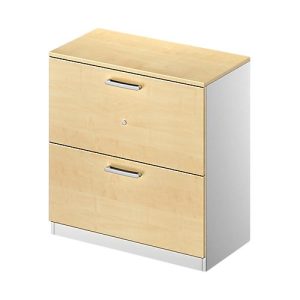 Schäfer Shop Genius Hängeregistraturschrank TETRIS SOLID, 2 OH, B 800 mm, abschließbar, mit Abdeckplatte, Ahorn-Dekor/weißalu Schäfer Shop Genius Hängeregistraturschrank TETRIS SOLID, 2 OH, B 800 mm, abschließbar, mit Abdeckplatte, Ahorn-Dekor/weißalu
