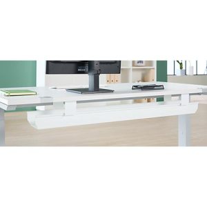 Schäfer Shop Genius Kabelkanal für Tischbreite 1600 mm, abklappbar, Stahl, weiß Schäfer Shop Genius Kabelkanal für Tischbreite 1600 mm, abklappbar, Stahl, weiß