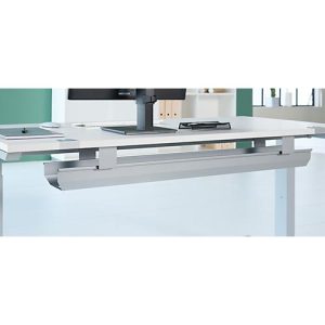 Schäfer Shop Genius Kabelkanal für Tischbreite 1800 mm, abklappbar, Stahl, weißaluminium Schäfer Shop Genius Kabelkanal für Tischbreite 1800 mm, abklappbar, Stahl, weißaluminium