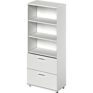 Schäfer Shop Genius Kombischrank TETRIS WOOD, 5 OH, H 1910 mm, 2 Hängeregistraturauszüge, Höhe inkl. Gleiter, lichtgrau Schäfer Shop Genius Kombischrank TETRIS WOOD, 5 OH, H 1910 mm, 2 Hängeregistraturauszüge, Höhe inkl. Gleiter, lichtgrau