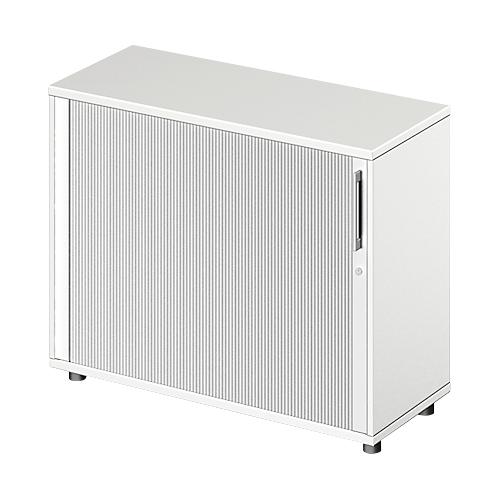 Schäfer Shop Genius Querrollladenschrank TETRIS WOOD, 2 OH, B 1000 mm, Höhe inkl. Gleiter, weiß