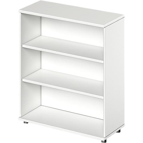 Schäfer Shop Genius Regal TETRIS WOOD, 3 OH, Höhe inkl. Gleiter, B 1000 mm, weiß