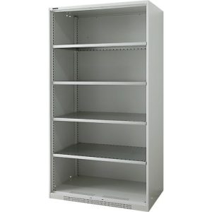 Schäfer Shop Genius Regalschrank FS, Stahl, mit Belüftungslöchern, B 1055 x T 620 x H 1950 mm, 5 OH, Lichtgrau, bis 500 kg Schäfer Shop Genius Regalschrank FS, Stahl, mit Belüftungslöchern, B 1055 x T 620 x H 1950 mm, 5 OH, Lichtgrau, bis 500 kg