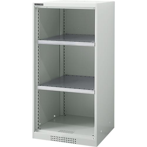 Schäfer Shop Genius Regalschrank FS, Stahl, mit Belüftungslöchern, B 545 x T 520 x H 1105 mm, 3 OH, Lichtgrau, bis 150 kg