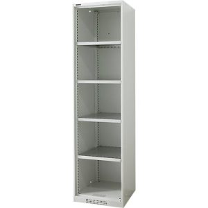 Schäfer Shop Genius Regalschrank FS, Stahl, mit Belüftungslöchern, B 545 x T 620 x H 1950 mm, 5 OH, Lichtgrau, bis 250 kg Schäfer Shop Genius Regalschrank FS, Stahl, mit Belüftungslöchern, B 545 x T 620 x H 1950 mm, 5 OH, Lichtgrau, bis 250 kg