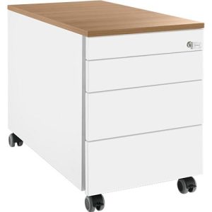 Schäfer Shop Genius Rollcontainer 1233, 3 Schubladen, Utensilienauszug, B 435 x T 765 x H 567 mm, weiß/Kirsche Romana-Dekor Schäfer Shop Genius Rollcontainer 1233, 3 Schubladen, Utensilienauszug, B 435 x T 765 x H 567 mm, weiß/Kirsche Romana-Dekor
