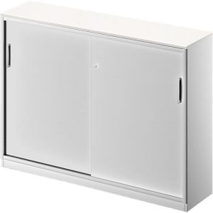 Schäfer Shop Genius Schiebetürenschrank TETRIS SOLID, 3 OH, Mitteltrennwand, B 1600 x T 413 x H 1170 mm, weiß/weißalu Schäfer Shop Genius Schiebetürenschrank TETRIS SOLID, 3 OH, Mitteltrennwand, B 1600 x T 413 x H 1170 mm, weiß/weißalu