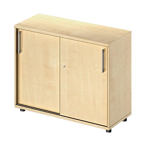 Schäfer Shop Genius Schiebetürenschrank TETRIS WOOD, 2 OH, B 1000 mm, Höhe inkl. Gleiter, Ahorn-Dekor