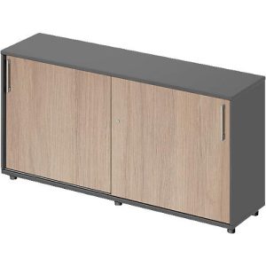Schäfer Shop Genius Schiebetürenschrank TETRIS WOOD, 2 OH, B 1600 mm, Höhe inkl. Gleiter, graphit/Eiche Schäfer Shop Genius Schiebetürenschrank TETRIS WOOD, 2 OH, B 1600 mm, Höhe inkl. Gleiter, graphit/Eiche