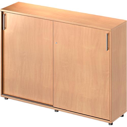 Schäfer Shop Genius Schiebetürenschrank TETRIS WOOD, 3 OH, B 1600 mm, Höhe inkl. Gleiter, Buche-Dekor