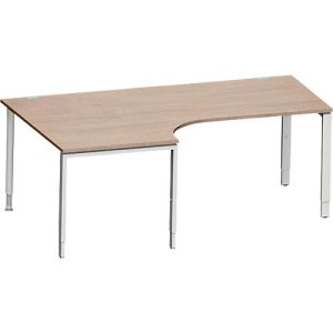 Schäfer Shop Genius Schreibt. 90° li, 4-F, Winkelschreibtisch MODENA FLEX 90°,Ansatz links, B 2000 mm, Eiche-Dekor Schäfer Shop Genius Schreibt. 90° li, 4-F, Winkelschreibtisch MODENA FLEX 90°,Ansatz links, B 2000 mm, Eiche-Dekor