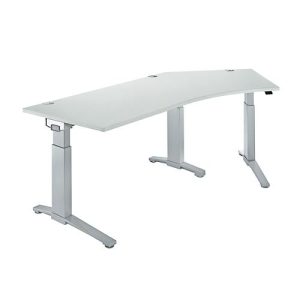 Schäfer Shop Genius Schreibtisch 135° Planova Ergostyle , Ansatz rechts, man. höheneinstellbar, B 2165 x T 800 mm , lichtgrau/weißalu Schäfer Shop Genius Schreibtisch 135° Planova Ergostyle , Ansatz rechts, man. höheneinstellbar, B 2165 x T 800 mm , lichtgrau/weißalu