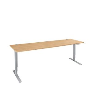Schäfer Shop Genius Schreibtisch AERO FLEX, elektrisch höhenverstellbar, Rechteck, C-Fuß, B 2000 x T 800 x H 700-1200 mm, Buche/weißalu Schäfer Shop Genius Schreibtisch AERO FLEX, elektrisch höhenverstellbar, Rechteck, C-Fuß, B 2000 x T 800 x H 700-1200 mm, Buche/weißalu