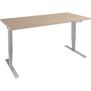 Schäfer Shop Genius Schreibtisch AERO FLEX, elektrisch höhenverstellbar, Rechteck, T-Fuß, B 1200 x T 800 x H 620-1280 mm, Eiche/weißalu + Memorypanel Schäfer Shop Genius Schreibtisch AERO FLEX, elektrisch höhenverstellbar, Rechteck, T-Fuß, B 1200 x T 800 x H 620-1280 mm, Eiche/weißalu + Memorypanel