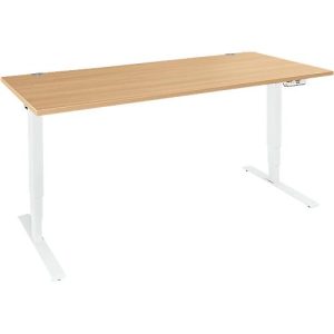 Schäfer Shop Genius Schreibtisch AERO FLEX, elektrisch höhenverstellbar, Rechteck, T-Fuß, B 1800 mm, Buche/weiß + Memorypanel Schäfer Shop Genius Schreibtisch AERO FLEX, elektrisch höhenverstellbar, Rechteck, T-Fuß, B 1800 mm, Buche/weiß + Memorypanel