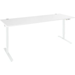 Schäfer Shop Genius Schreibtisch AERO FLEX, elektrisch höhenverstellbar, Rechteck, T-Fuß, B 2000 mm, weiß/weiß + Memorypanel