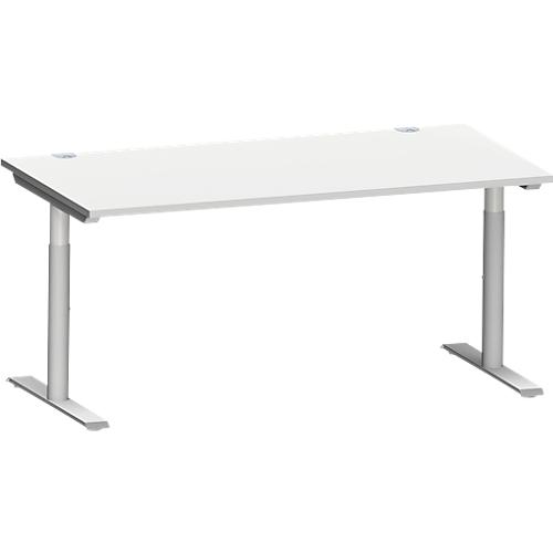 Schäfer Shop Genius Schreibtisch MODENA FLEX, 1600 x 800 mm, lichtgrau