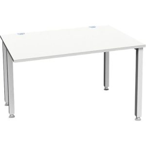 Schäfer Shop Genius Schreibtisch MODENA FLEX, 4-Fuß-Quadratrohr, verkürzte Seitenteile, B 1200 mm, lichtgrau Schäfer Shop Genius Schreibtisch MODENA FLEX, 4-Fuß-Quadratrohr, verkürzte Seitenteile, B 1200 mm, lichtgrau