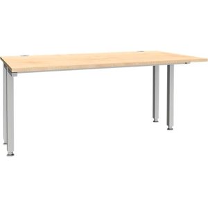 Schäfer Shop Genius Schreibtisch MODENA FLEX, 4-Fuß-Quadratrohr, verkürzte Seitenteile, B 1600 mm, ahorn Schäfer Shop Genius Schreibtisch MODENA FLEX, 4-Fuß-Quadratrohr, verkürzte Seitenteile, B 1600 mm, ahorn