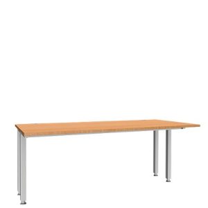 Schäfer Shop Genius Schreibtisch MODENA FLEX, 4-Fuß-Quadratrohr, verkürzte Seitenteile, B 1800 mm, buche Schäfer Shop Genius Schreibtisch MODENA FLEX, 4-Fuß-Quadratrohr, verkürzte Seitenteile, B 1800 mm, buche
