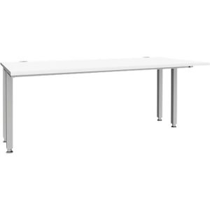 Schäfer Shop Genius Schreibtisch MODENA FLEX, 4-Fuß-Quadratrohr, verkürzte Seitenteile, B 1800 mm, weiß Schäfer Shop Genius Schreibtisch MODENA FLEX, 4-Fuß-Quadratrohr, verkürzte Seitenteile, B 1800 mm, weiß