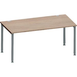 Schäfer Shop Genius Schreibtisch MODENA FLEX, 4-Fuß-Rundrohr, B 1600 x T 800 mm, Eiche/anthrazit Schäfer Shop Genius Schreibtisch MODENA FLEX, 4-Fuß-Rundrohr, B 1600 x T 800 mm, Eiche/anthrazit