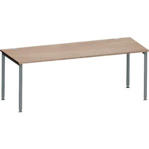 Schäfer Shop Genius Schreibtisch MODENA FLEX, 4-Fuß-Rundrohr, B 2000 x T 1000 mm, Eiche/anthrazit Schäfer Shop Genius Schreibtisch MODENA FLEX, 4-Fuß-Rundrohr, B 2000 x T 1000 mm, Eiche/anthrazit