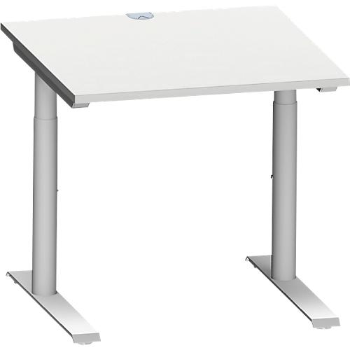 Schäfer Shop Genius Schreibtisch MODENA FLEX, 800 x 800 mm, lichtgrau