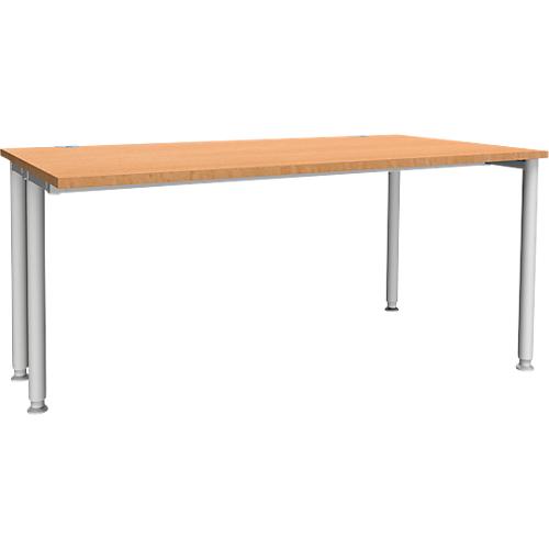 Schäfer Shop Genius Schreibtisch MODENA FLEX, Breite 1600 mm, einseitig verkürzt, Buche