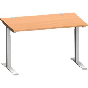 Schäfer Shop Genius Schreibtisch MODENA FLEX, C-Fuß-Rechteckrohr, B 1200 x T 800 mm, Buche/weißalu Schäfer Shop Genius Schreibtisch MODENA FLEX, C-Fuß-Rechteckrohr, B 1200 x T 800 mm, Buche/weißalu